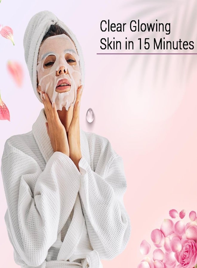 MAN CODE Mancode Rose Facial Sheet Mask 25ml Makes Skin Smooth & Radiant Refreshing Soothing Pore Reducing, Brightening and Enhances Daily Glow | Korean Sheet Mask for Men Women Set Combo Pack of 5 - Image 2