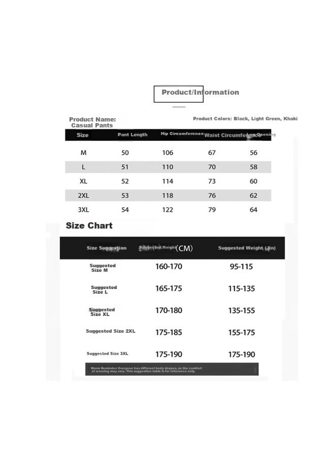 Mmoptop Style Outdoor Work Shorts Men's Summer Trendy Straight Sports Casual Loose Pants Ch04 Black L - Image 2