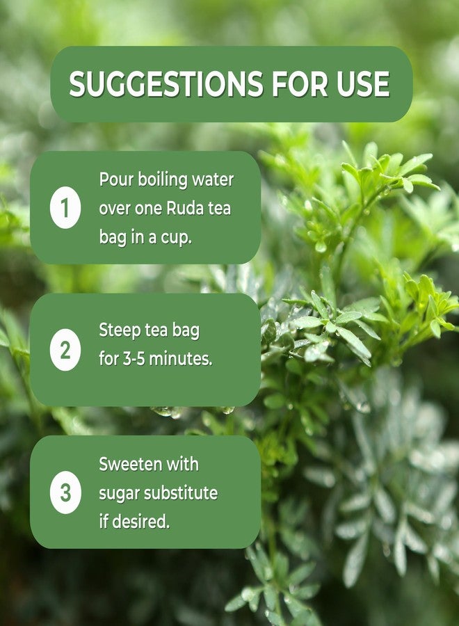 Hanan Te de Ruda Rue 25 Tea Bags for Relaxation & Well-Being, Ruta Graveolens, Natural Herbal Tea from Peru - Image 5