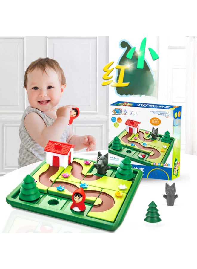Little Red Riding Hood And Big Gray Wolf Educational Desktop Toys Little Cute Egg Logic Parent-child Game Thinking Early Education Educational Toys-Color:Little Red Riding Hood 【english】 - Image 2