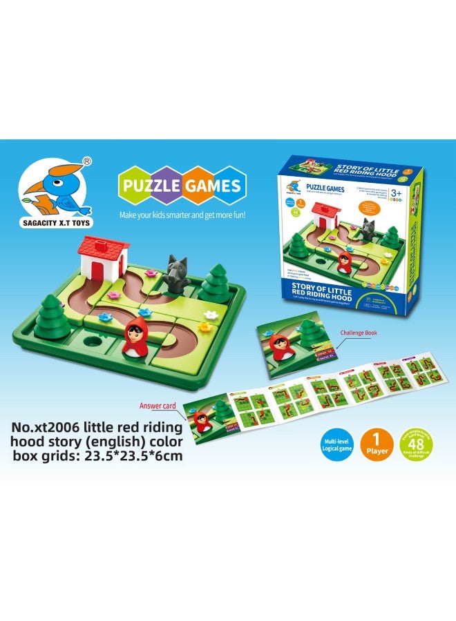 Little Red Riding Hood And Big Gray Wolf Educational Desktop Toys Little Cute Egg Logic Parent-child Game Thinking Early Education Educational Toys-Color:Little Red Riding Hood 【english】 - Image 1