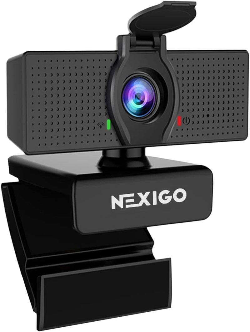 NEXIGO كاميرا ويب N60 بدقة 1080P مع ميكروفون، تحكم بالبرمجيات وغطاء خصوصية، كاميرا ويب HD USB للكمبيوتر، توصيل وتشغيل، للاستخدام مع زووم/سكايب/تيمز، المؤتمرات والمكالمات الفيديو. - Image 1