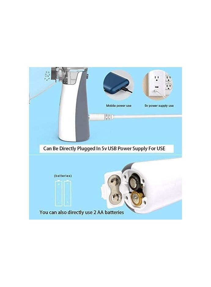 Portable Nebulizer Adjustable Mode for Adults & Kids Ultrasonic Medical Handheld Mesh Breathing Treatment Machine Low-Noise Design Includes Masks and Mouth Pieces YK-N2AA - Image 3