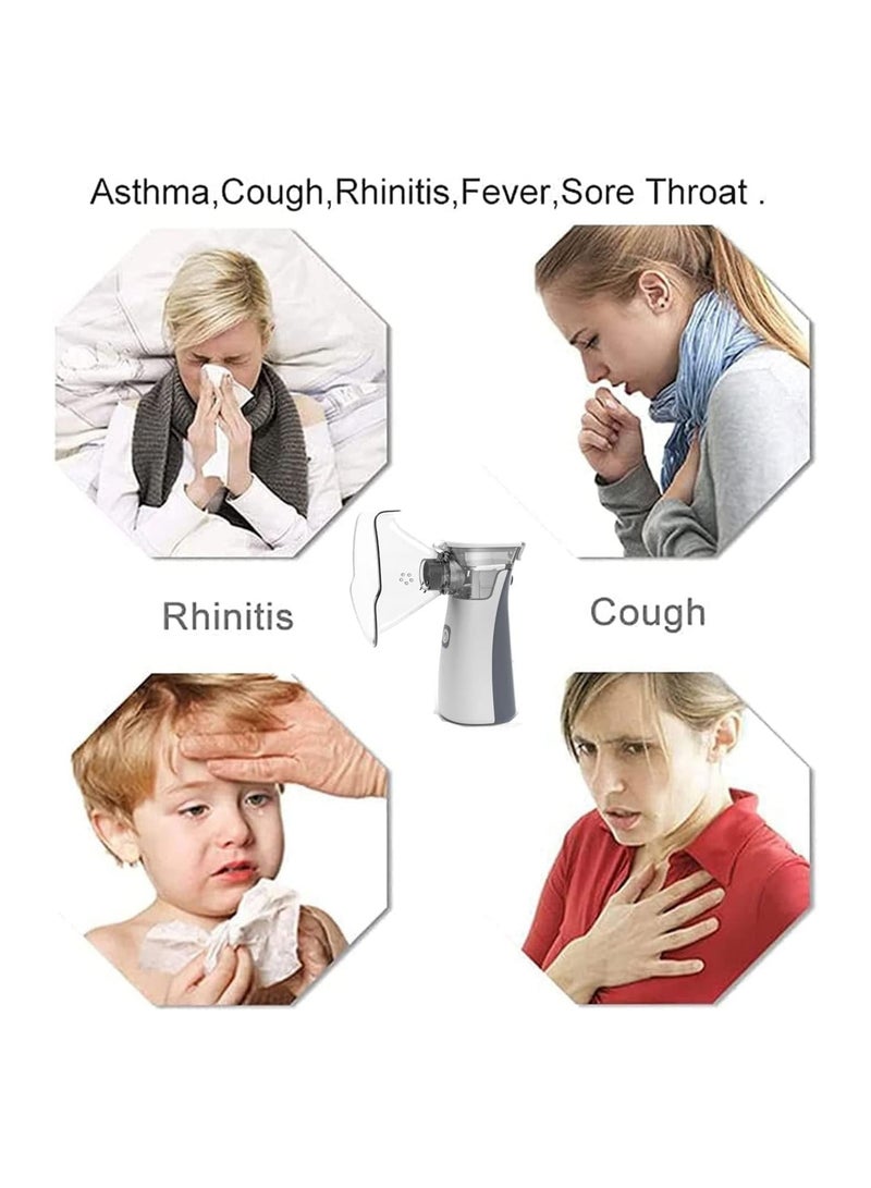 Portable Nebulizer Adjustable Mode for Adults & Kids Ultrasonic Medical Handheld Mesh Breathing Treatment Machine Low-Noise Design Includes Masks and Mouth Pieces YK-N2AA - Image 2