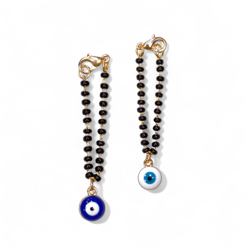 PRADHAN ACCESSORIES Store PRADHAN ACCESSORIES Evil Eye Watch Charms for Women, Anti-Tarnish, Stylish Watch Jewellery, Combo of 2 - Image 1