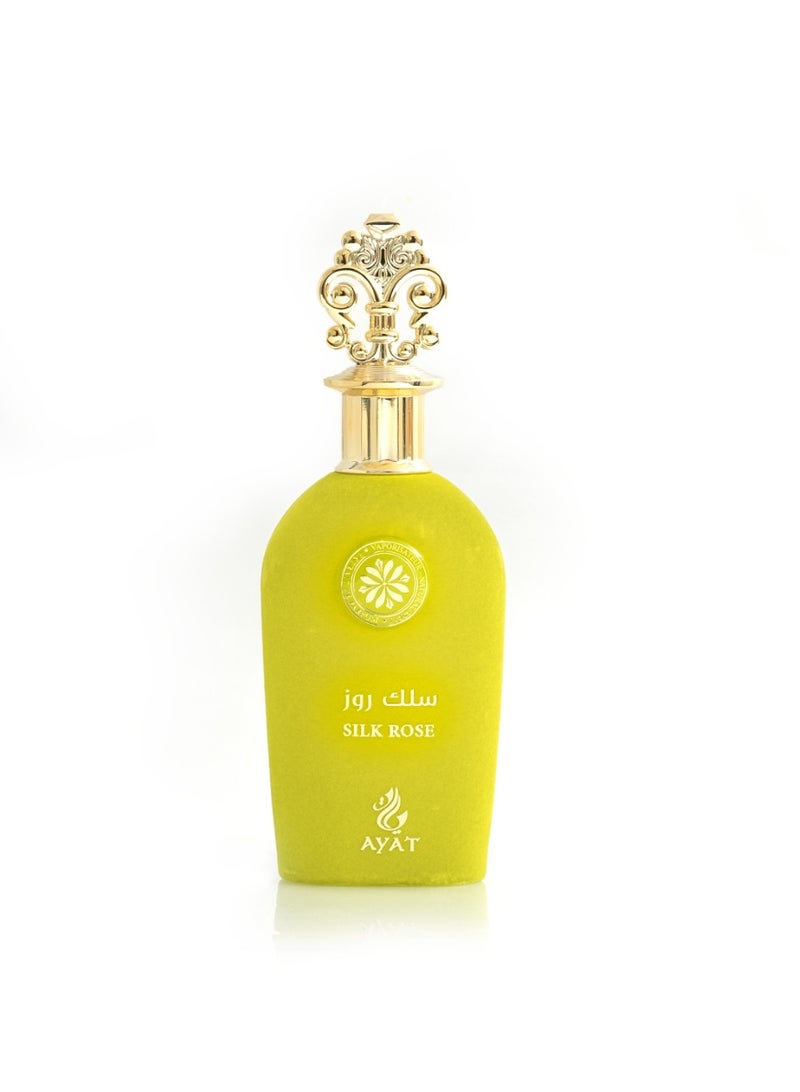 عطور آیت عطر آيات بيرفيومز إيديشن دي فلور سيلك روز أو دو بارفان 100مل – سيقان خضراء، بتلات ورد، إيريس وعنبر – عطر زهري ناعم للجنسين يدوم طويلاً - Image 1