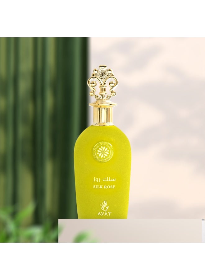 عطور آیت عطر آيات بيرفيومز إيديشن دي فلور سيلك روز أو دو بارفان 100مل – سيقان خضراء، بتلات ورد، إيريس وعنبر – عطر زهري ناعم للجنسين يدوم طويلاً - Image 4