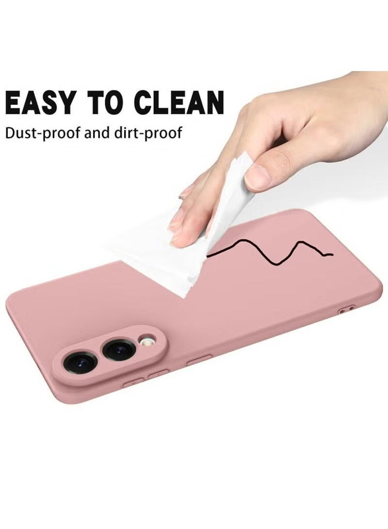 JAJEEK Premium Soft Liquid Silicone Case for Samsung Galaxy S25 Edge 5G (2025) – Slim Fit Shockproof Back Cover with Anti-Fingerprint Coating, Scratch-Resistant Surface & Microfiber Lining – Smooth Grip, Camera Protection – Stylish Pink Case for Daily Use - Image 4