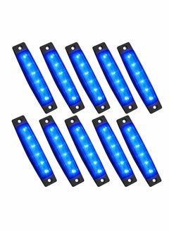 KASTWAVE Car Lights, LED Rock Strip Lights, Car Exterior Underglow Wheel, Fender Well Lighting Kits, Waterproof, for Golf Cart Wrangler Offroad Truck RV UTV ATV Snowmobile, 10 Pcs (Blue)  - Image 1