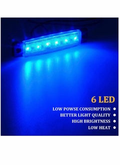 KASTWAVE Car Lights, LED Rock Strip Lights, Car Exterior Underglow Wheel, Fender Well Lighting Kits, Waterproof, for Golf Cart Wrangler Offroad Truck RV UTV ATV Snowmobile, 10 Pcs (Blue)  - Image 4