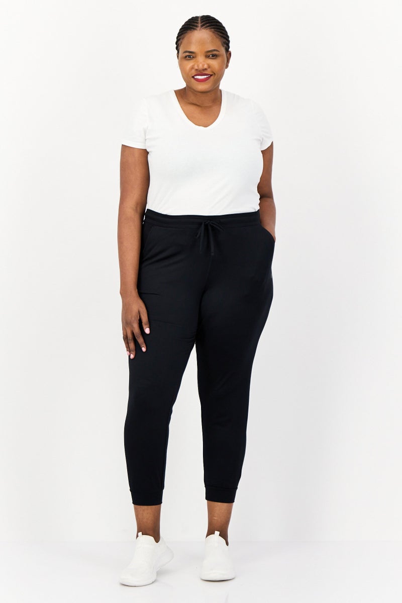 SKECHERS Women Sportswear Fit Brand Logo Training Sweatpants, Black - Image 3