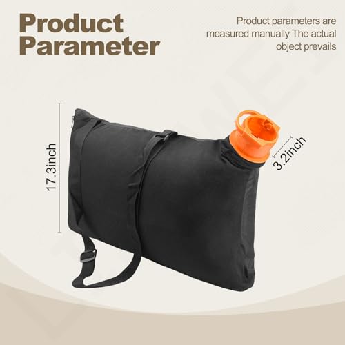 LIZEWEI 50026858 Trivac Leaf Collection Bag WGBAG500 Compatible with Worx WG502 WG508 WG505 WG509 WG500 WG501 Leaf Blower Replacement Leaf Blower Vacuum Vac Shoulder Bag - Image 3