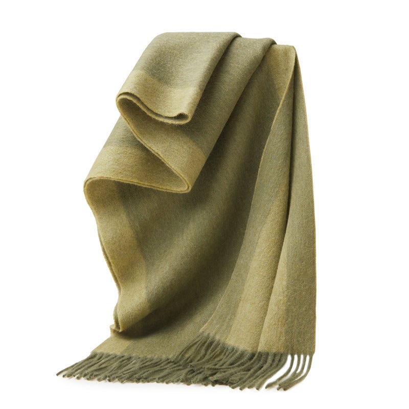 Wholesale Unisex Wool Scarf Tassel Shawl medium gray - Image 5