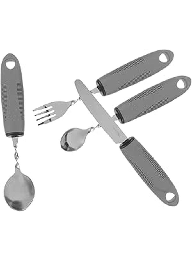 Adaptive Silverware Set for Elderly Disabled Portable Easy to Hold Cutlery - Image 1