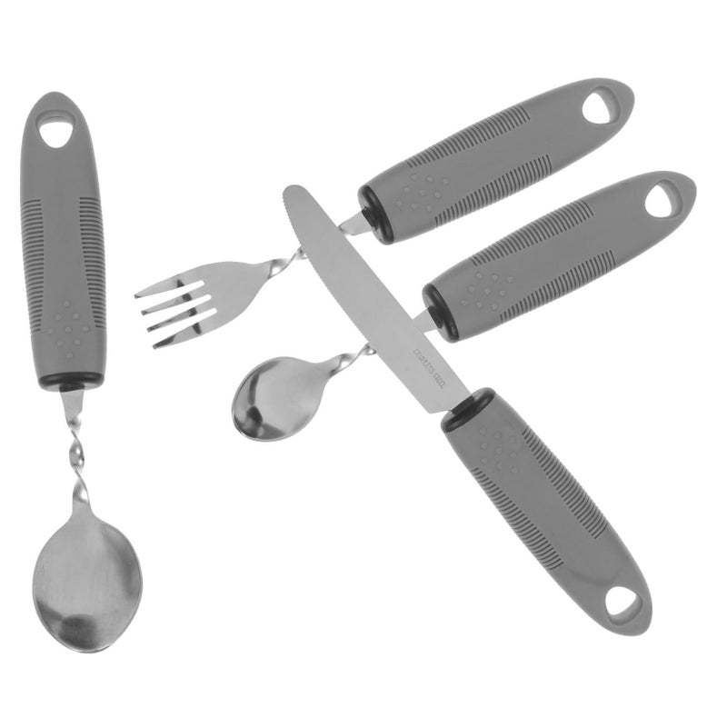 Adaptive Silverware Set for Elderly Disabled Portable Easy to Hold Cutlery - Image 2