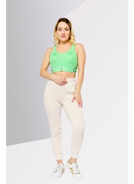 adidas By Stella McCartney Women Lightly Padded Training Sports Bra, Light Green  - Image 2