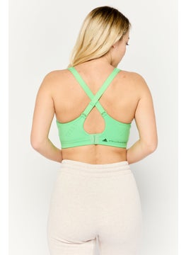 adidas By Stella McCartney Women Lightly Padded Training Sports Bra, Light Green  - Image 4