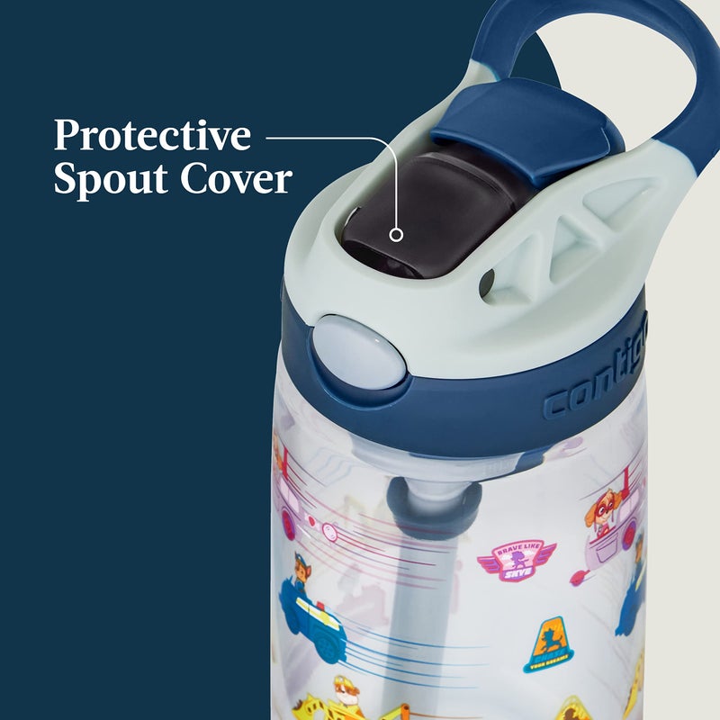 Contigo Paw Patrol Kids 14oz Plastic Water Bottles, Aubrey Design with Spill-Proof Lid, Silicone Straw, 2-Pack, Convenient for Travel/Home/School Use, Dishwasher Safe - Image 5