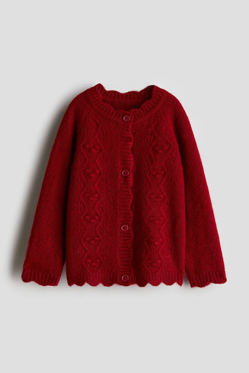 H&M Scalloped knitted cardigan