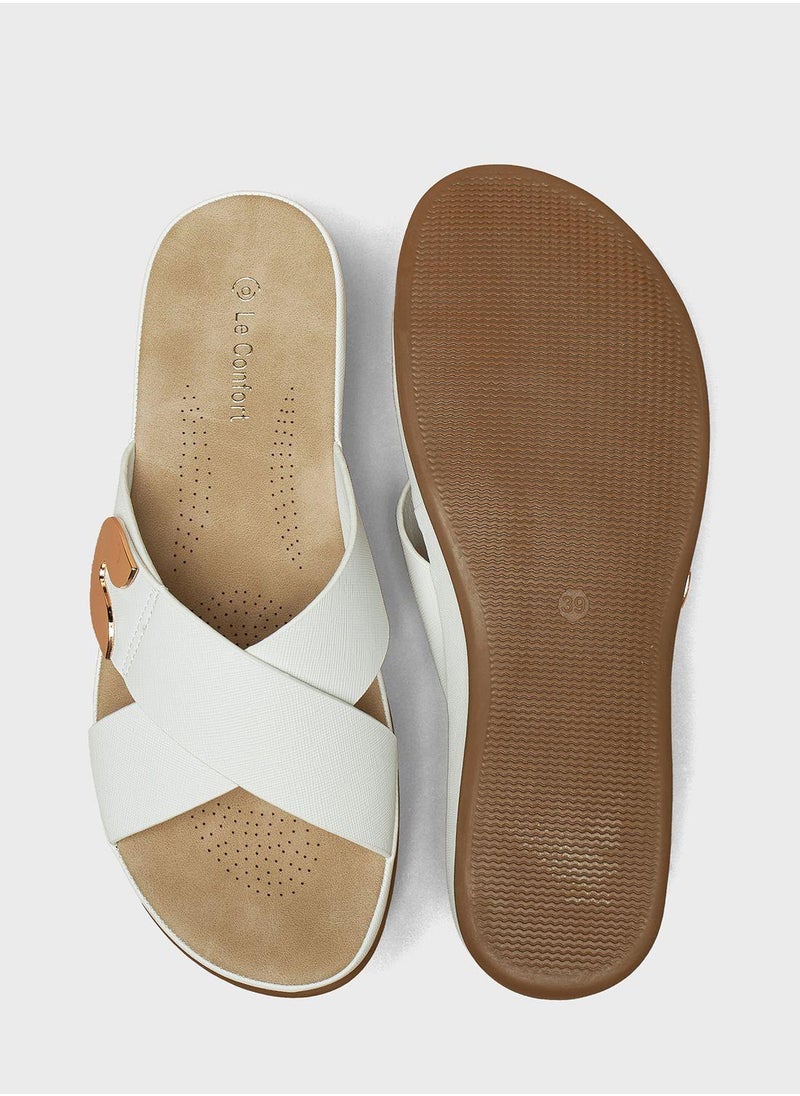 Le Confort - X Strap Wedge Sandals - Image 1