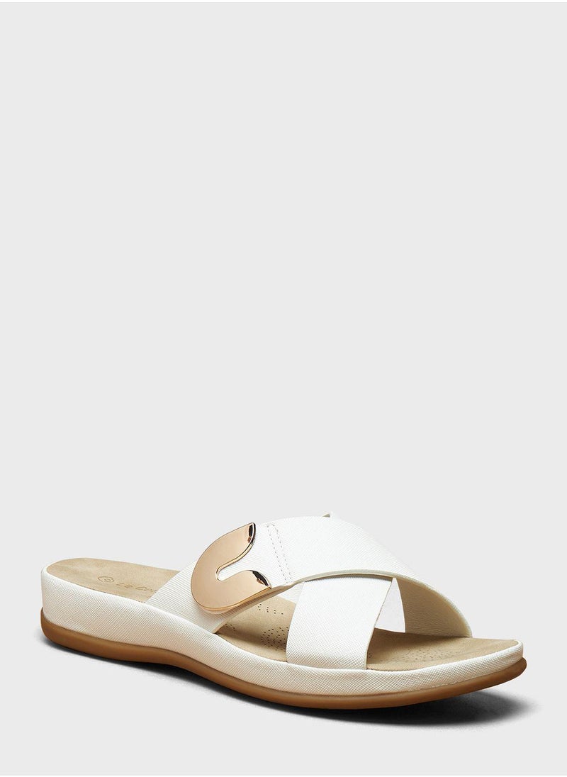 Le Confort - X Strap Wedge Sandals - Image 1
