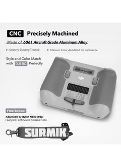 SYMIK Neck Strap Aluminum Bracket and Neck Strap (Lanyard) Combo for DJI RC; Works with DJI Mini 3 Pro/Mini 3 /Mavic 3 Pro/Classic/Mavic 3 / Cine/Air 2S with DJI RC Controller; Mini 3 Pro Accessories  - Image 2