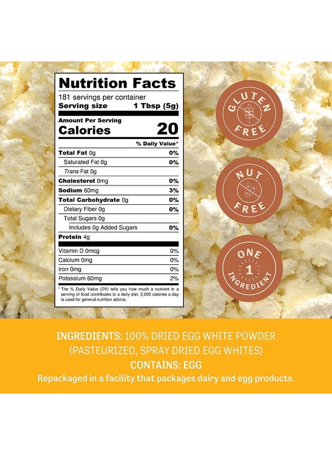 Health & Household - Judee’S Dried Egg White Protein Powder 2 Lb - Pasteurized, Usda Certified, 100% Non-Gmo - Gluten-Free And Nut-Free - Just One Ingredient - Made In Usa - Use In Baking - Make Whipped Egg Whites - Image 1