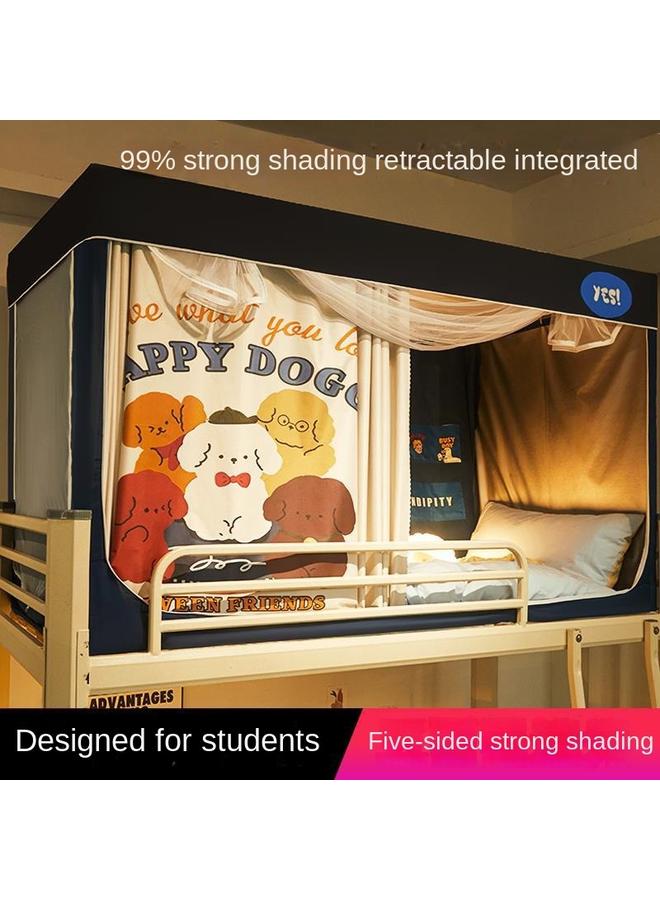 Bluejw Shaded College Students' Dormitory Special All-inclusive Closed Mosquito Net Bed Curtain Integrated Bedroom Upper Bed And Lower Bed Universal - Image 2