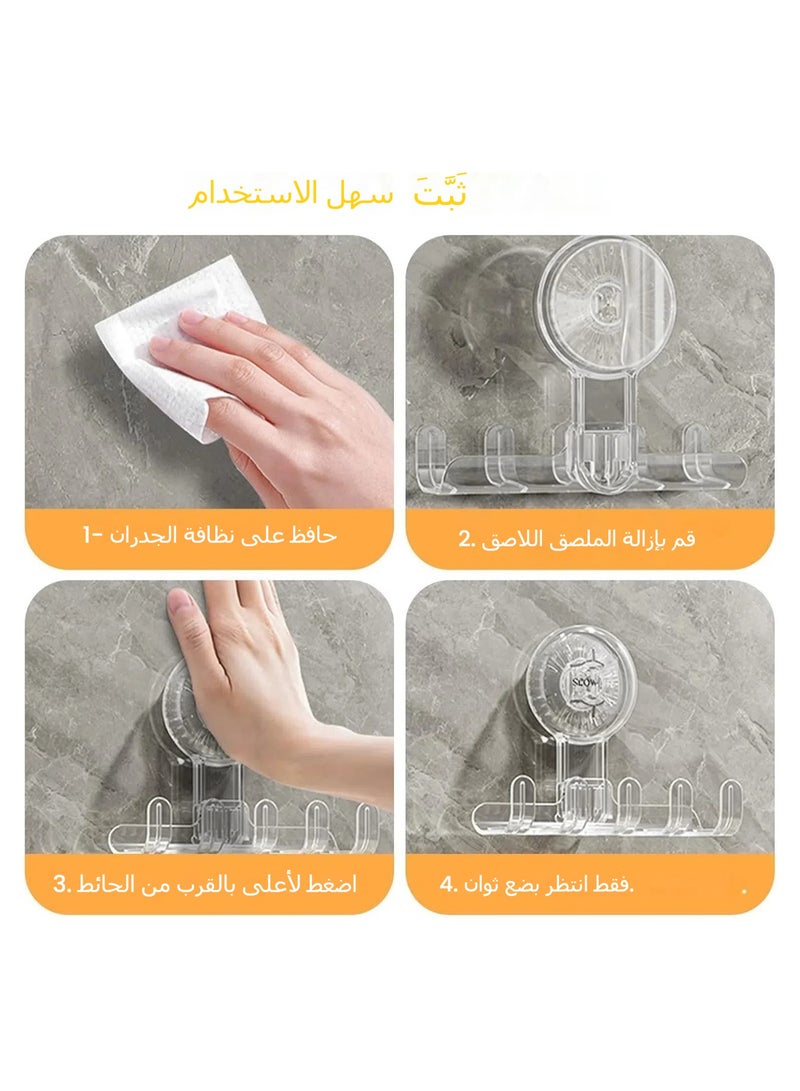 general 2Pcs Heavy Duty Suction Cup Hook - Multifunctional Wall Hook for Bathroom, Kitchen & Mobile Phone Holder - Strong support for towels, brushes, keys, etc - Image 4