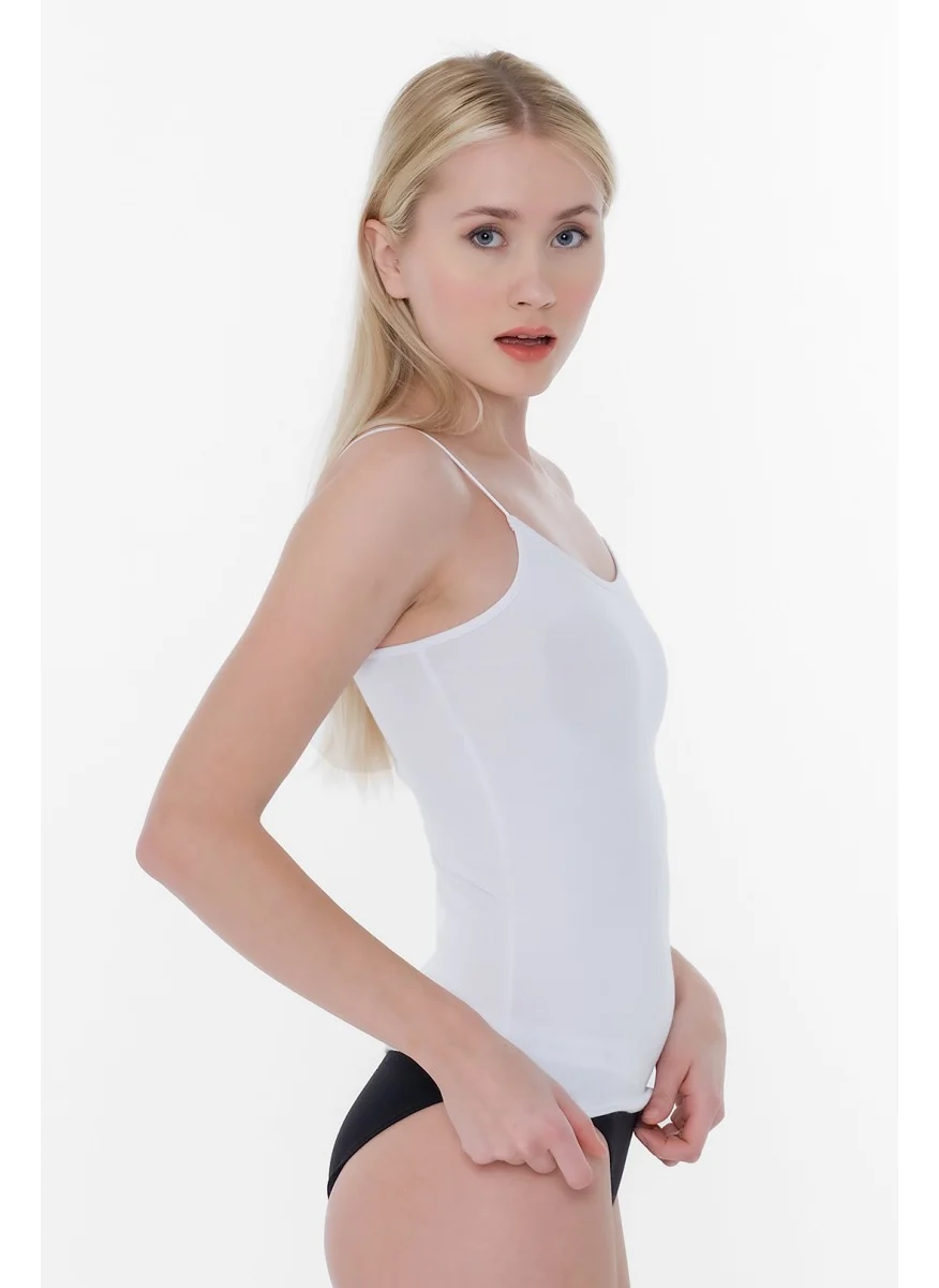Par Lingerie Women Modal Tank Top White