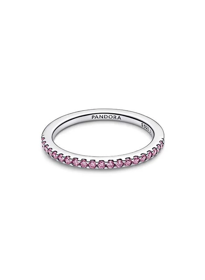 Sparkling Pink Band Ring