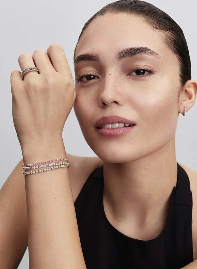 PANDORA  Sparkling Pink Band Ring for Women | Best Price UAE