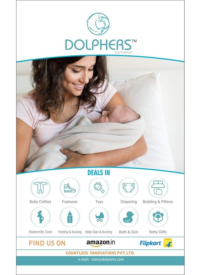 Dolphers R New Born Baby - Set Of 12 Pcs/Cotton Cloth Langot For Babies # 0-6 Months # Double Layer Nappies # U Shaped # Washable And Reusable # Pack Of 12 By Dolphers - Image 5