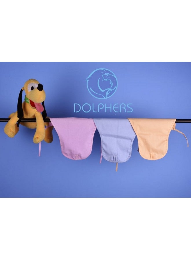 Dolphers R New Born Baby - Set Of 12 Pcs/Cotton Cloth Langot For Babies # 0-6 Months # Double Layer Nappies # U Shaped # Washable And Reusable # Pack Of 12 By Dolphers - Image 4