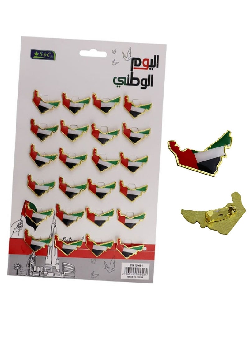 SBC - 24-Piece UAE National Day Metallic Badge - Image 1