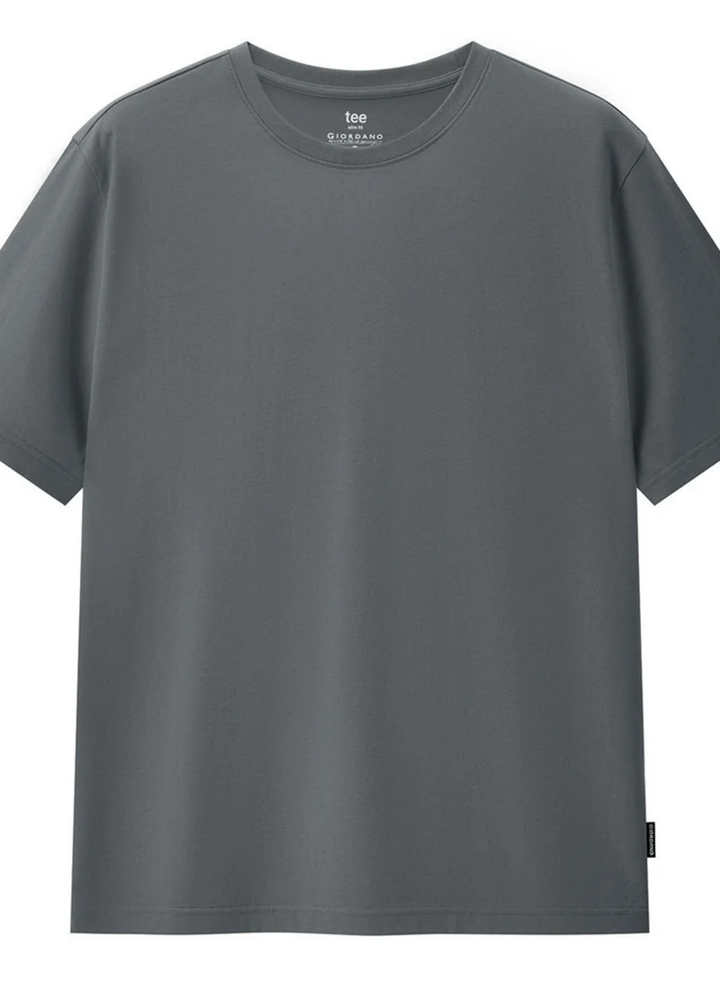 GIORDANO  Men’s Relaxed Waffle Crew Neck Short Sleeve Tee for Men | Best Price UAE