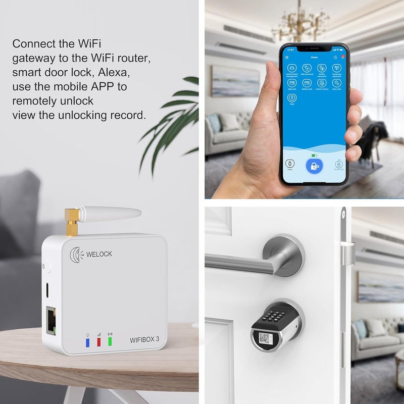 WELOCK WIFIBOX3-UAE Gateway Wifi Bridge for WeLock Smart Locks Remote Control - Image 3