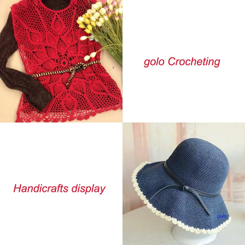 Golo Crochet Thread Size 10 Cotton Yarn for Tatting Lace Thread Red Yarn 637 - Image 2