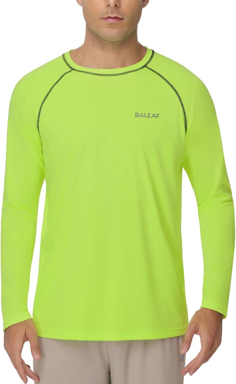 Baleaf Men's Sun Protection Shirts UV SPF UPF 50+ Long Sleeve Rash Guard Fishing Running Quick Dry Lightweight - Image 2