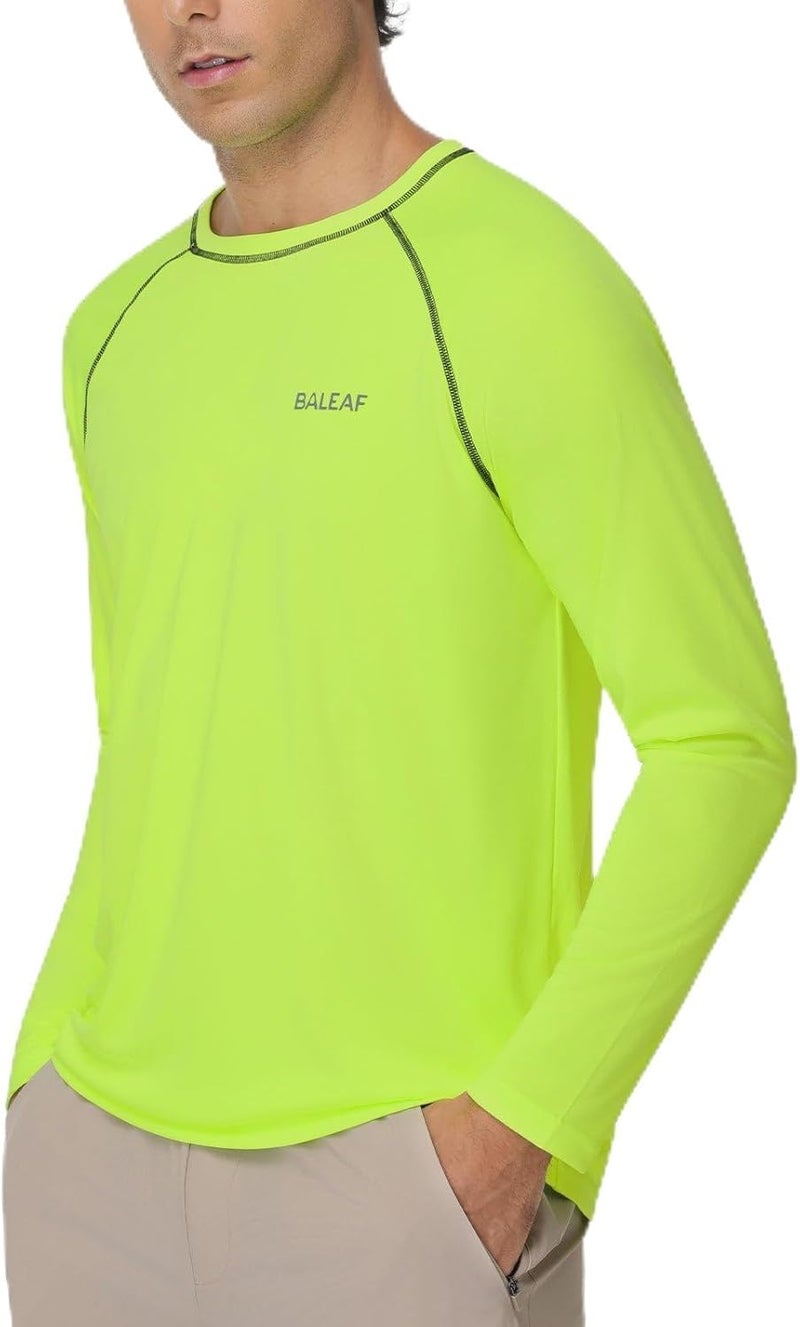 Baleaf Men's Sun Protection Shirts UV SPF UPF 50+ Long Sleeve Rash Guard Fishing Running Quick Dry Lightweight - Image 1
