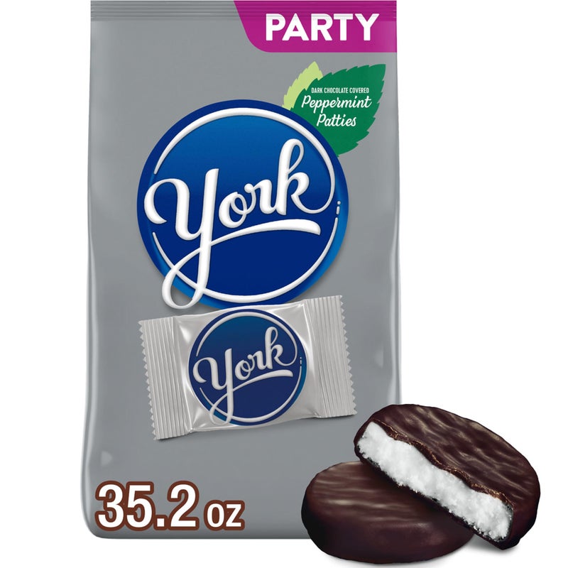 YORK Dark Chocolate Peppermint Patties, Candy Party Pack, 35.2 oz - Image 1