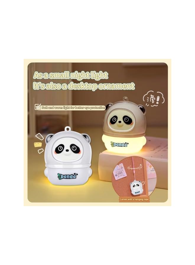 The Bros LED Rechargeable Panda Warm Yellow Light, Bedside Light, Cute Animal Room Decoration, Eye Protection Night Light, Children's Gift - Image 3