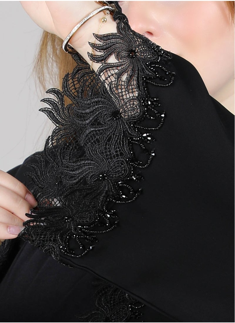 MSquare Fashion Black Lace Open Abaya With Embroidered Abaya - pzsku/ZC1F71A0AEE99C2433539Z/45/_/1684841543/e6a43605-c8e6-49b1-abd3-31f4386d977d