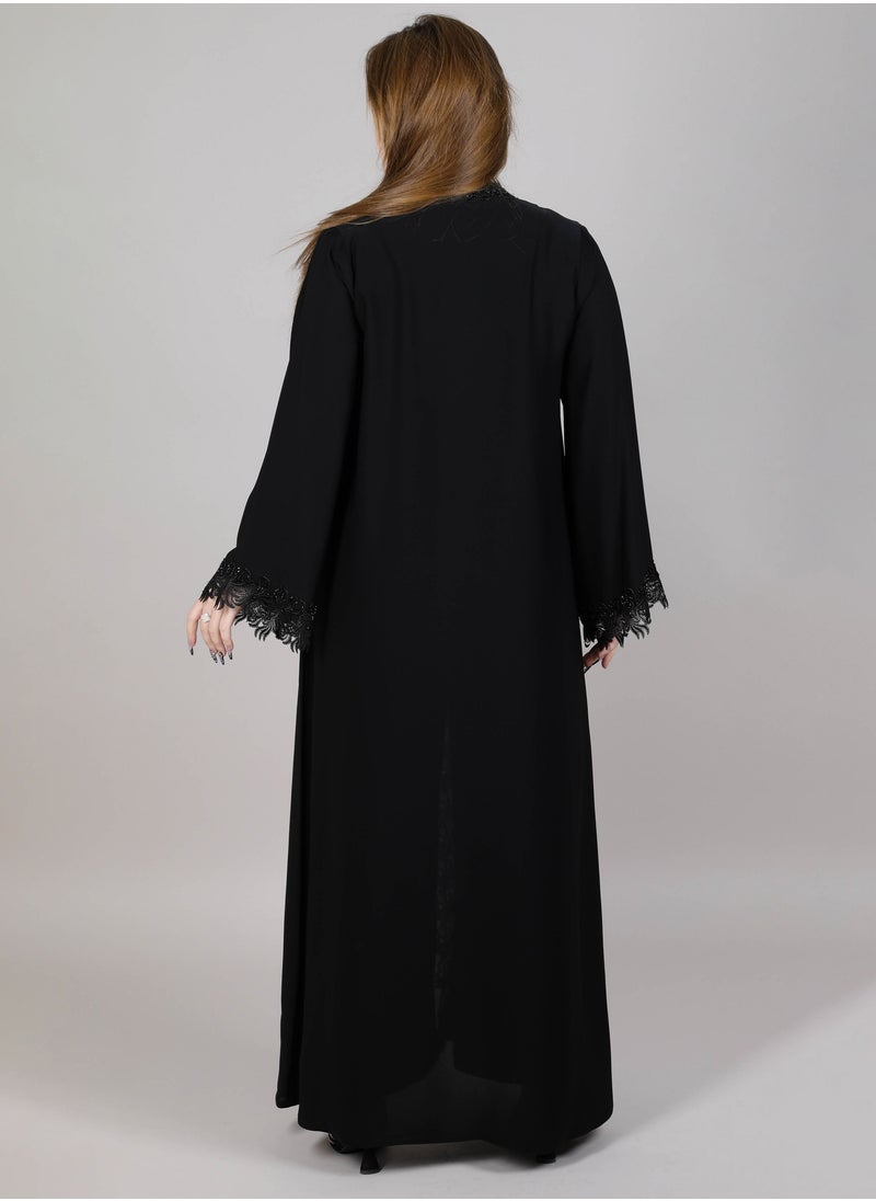 MSquare Fashion Black Lace Open Abaya With Embroidered Abaya - pzsku/ZC1F71A0AEE99C2433539Z/45/_/1684841544/1d5801e2-ef41-4858-af41-e36fe3434764