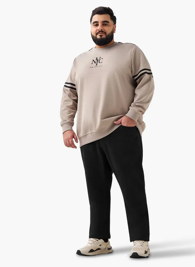 Maxim Men Regular Fit New York City Print Cotton Sweatshirt