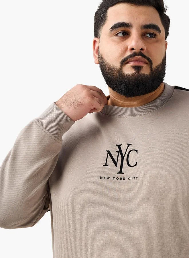 Maxim  Men Regular Fit New York City Print Cotton Sweatshirt for Men | Best Price UAE
