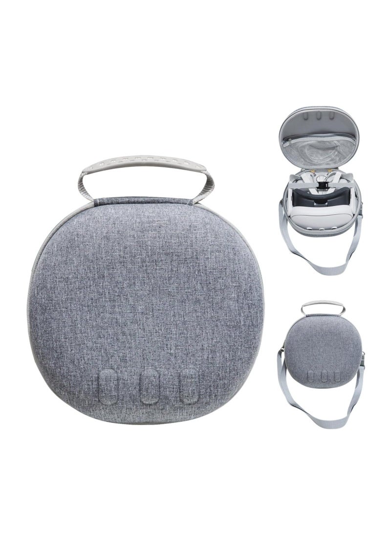 HardShell Storage Bag Portable Hard Carry Bag Shockproof Anti-Scratch With Shoulder Strap for Meta Quest3 VR Glasses Accessories (Grey) - Image 1