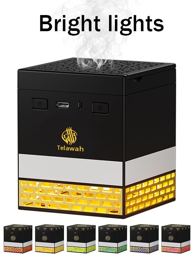 Telawah 2 in 1 Electric Incense Burner with Quran Speaker with Remote Control for 114 Quran Surahs, Night Light MP3 Music Player with 18 Reciters and 16 Translations - Image 3