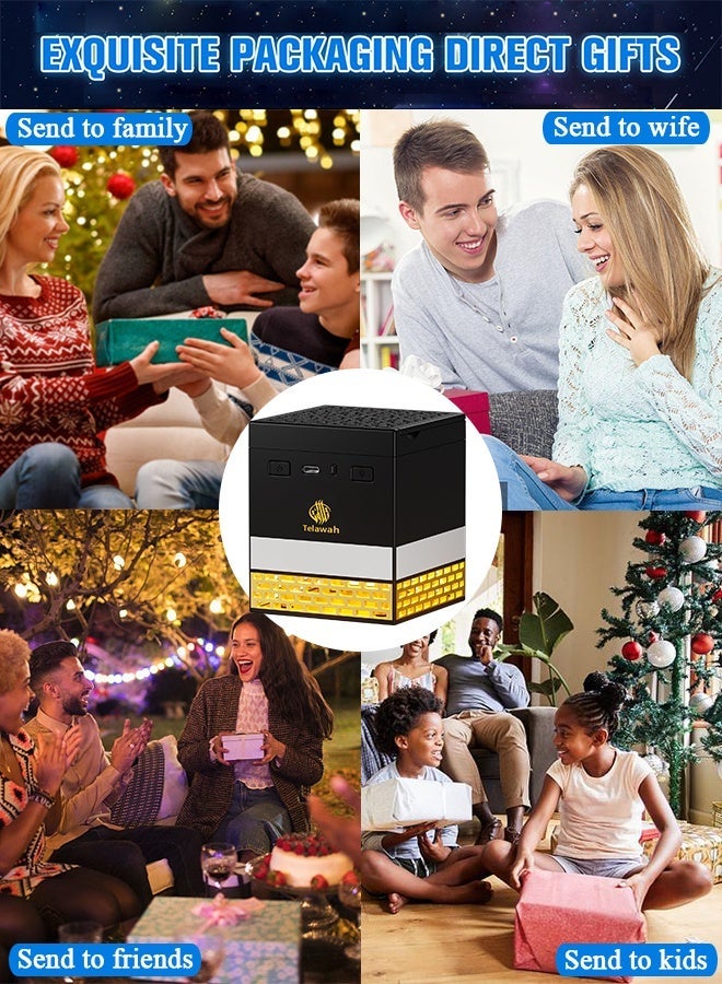 Telawah 2 in 1 Electric Incense Burner with Quran Speaker with Remote Control for 114 Quran Surahs, Night Light MP3 Music Player with 18 Reciters and 16 Translations - Image 5