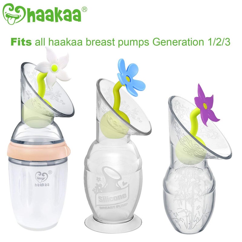 Haakaa Silicone Breast Pump Stopper 1 pk (White) - Image 3